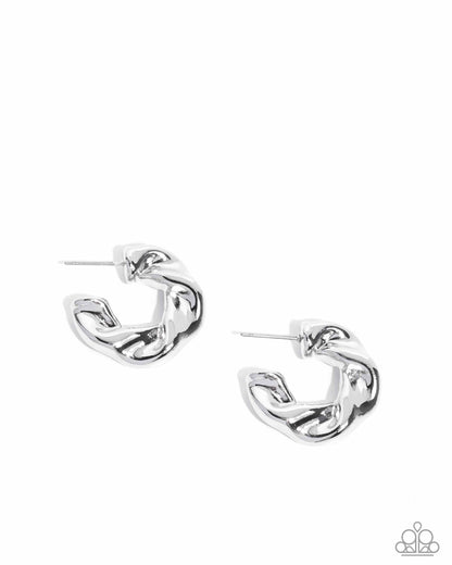 Twisted Talent Silver Hoop Earrings - Jewelry by Bretta