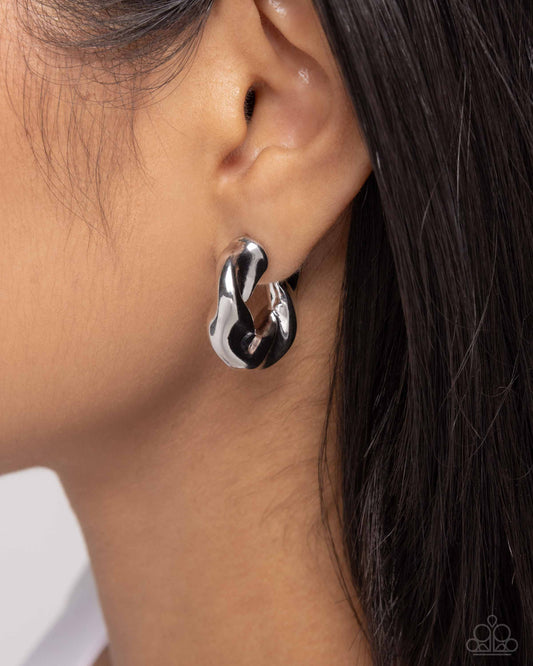 Twisted Talent Silver Hoop Earrings - Jewelry by Bretta