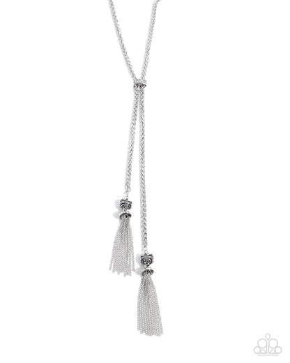 Tassel Transit White Necklace - Jewelry by Bretta