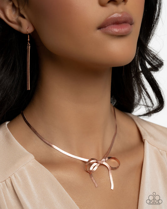 Ladylike Legato Copper Necklace - Jewelry by Bretta 