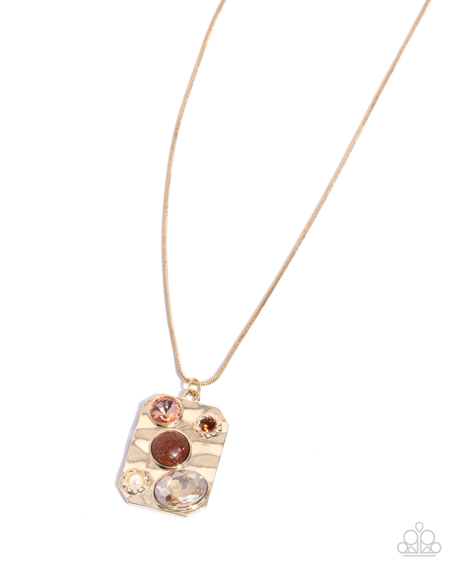 Admirably Abstract Brown Necklace - Jewelry by Bretta