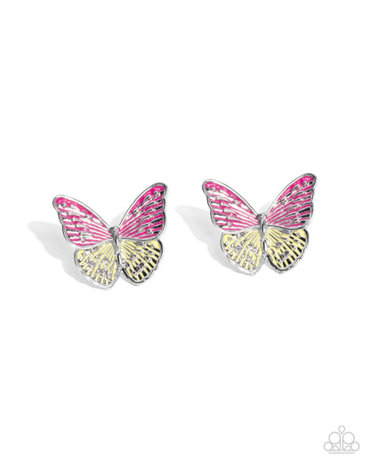 Aerial Appreciation Pink Butterfly Earrings - Jewelry by Bretta