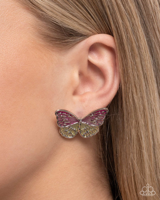 Aerial Appreciation Pink Butterfly Earrings - Jewelry by Bretta