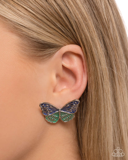 Aerial Appreciation Blue Earrings - Jewelry by Bretta