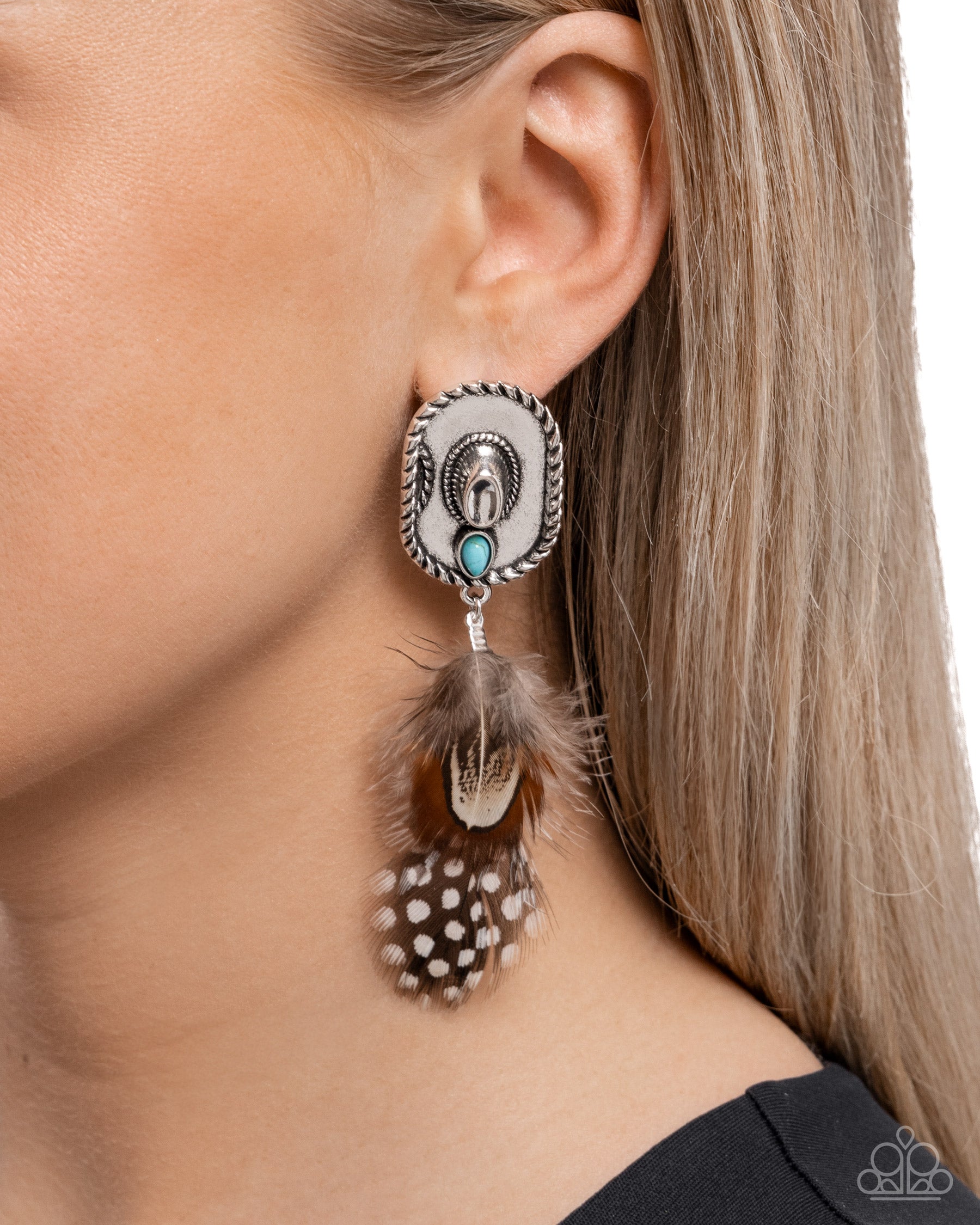 Feathered Fairy Tale Brown Earrings  - Jewelry by Bretta