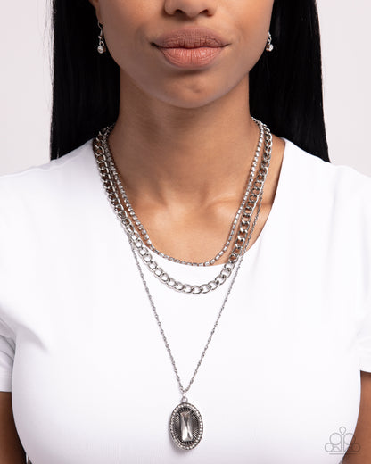 Edgy Empire White Necklace - Jewelry by Bretta