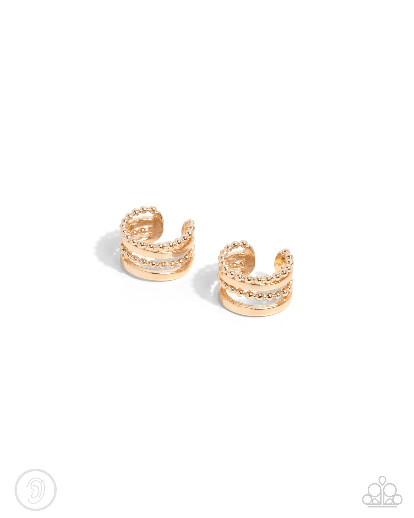 Stacked Spectacle Gold Ear Cuffs - Jewelry by Bretta