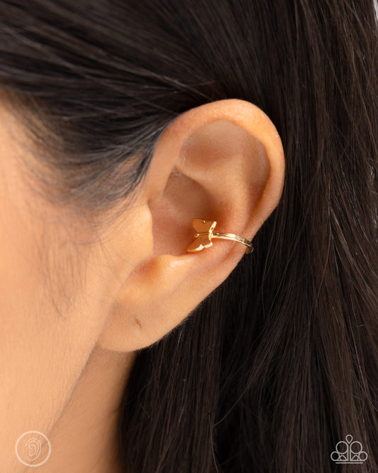 Aerial Attitude Gold Butterfly Ear Cuff - Jewelry by Bretta