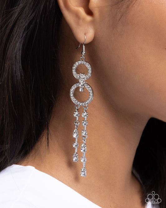 Chic Crowd White Earrings - Jewelry by Bretta