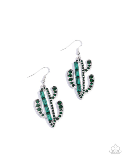 Cactus Confidence Green Earrings - Jewelry by Bretta