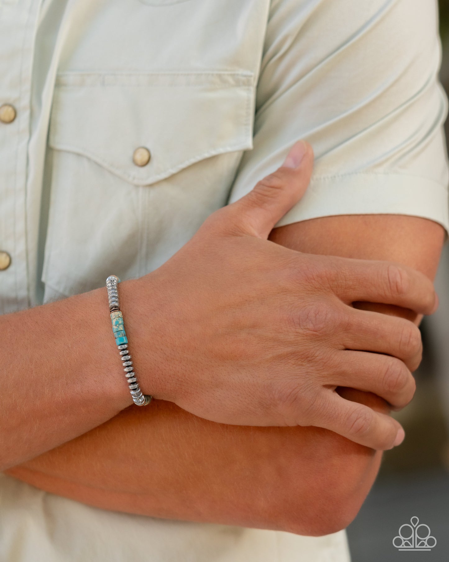 Marbled Mecca Blue Bracelet - Jewelry by Bretta