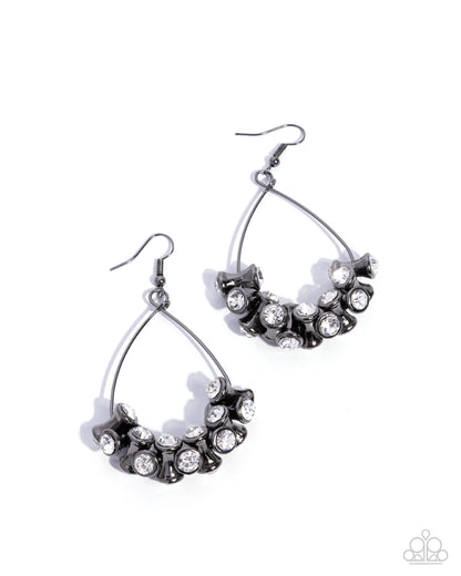 Courageous Chandelier Black Earrings - Jewelry by Bretta