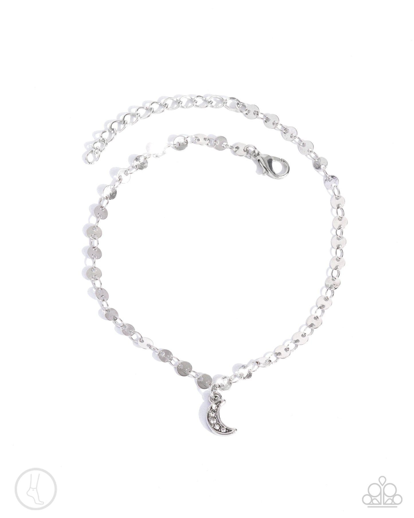 Crescent Chic Silver Anklet - Jewelry by Bretta