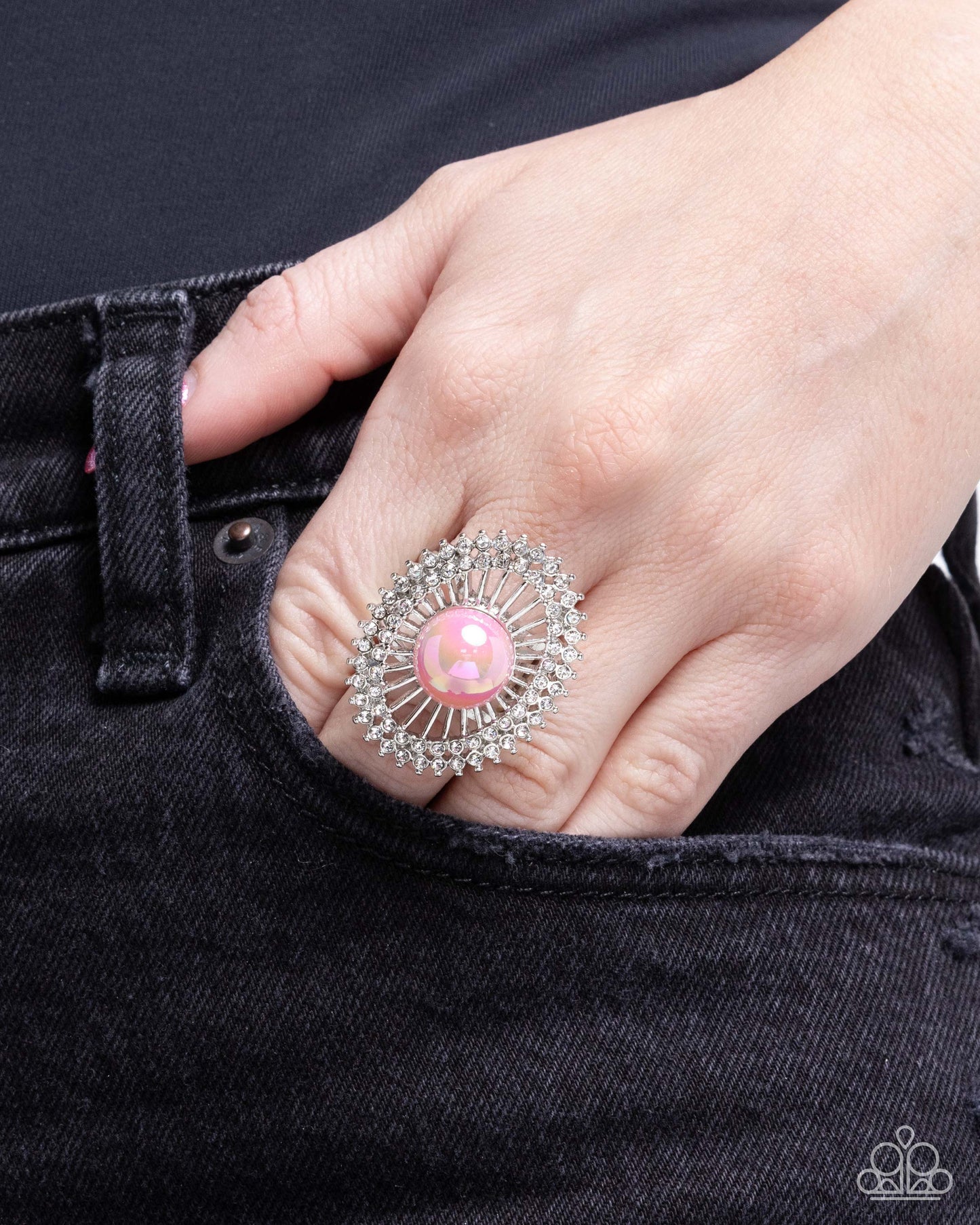 Ornamental Outline Pink Ring - Jewelry by Bretta