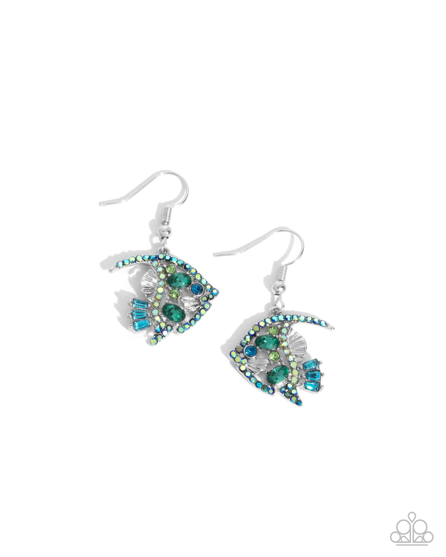 Fancy Free Fish Green Earrings  - Jewelry by Bretta 
