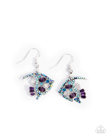 Fancy Free Fish Purple Earrings  - Jewelry by Bretta