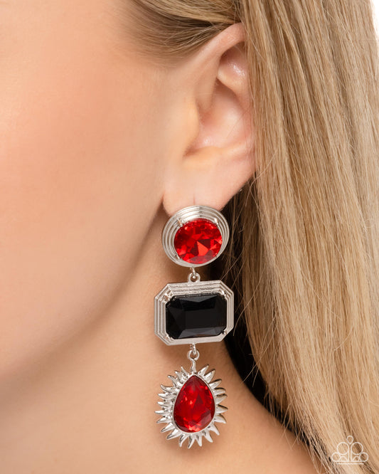 Entertaining the Thought Red Earrings - Jewelry by Bretta