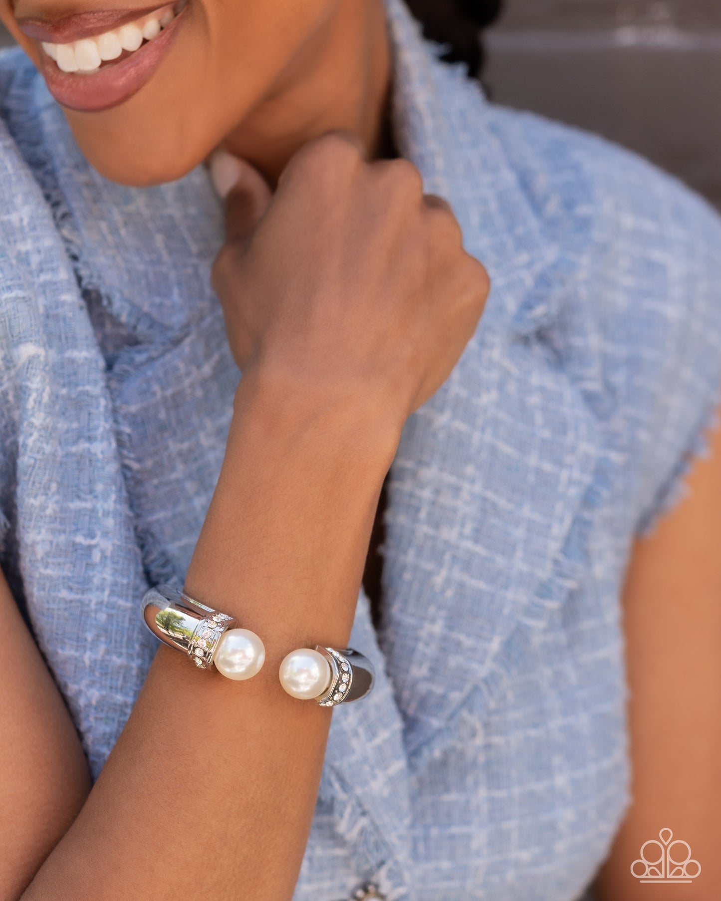 Breathtaking Balance White Bracelet - Jewelry by Bretta