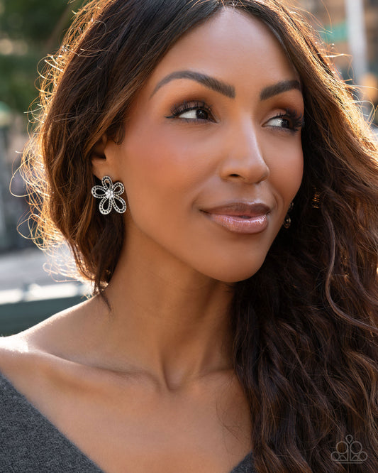 Blooming Belle Black Earrings - Jewelry by Bretta