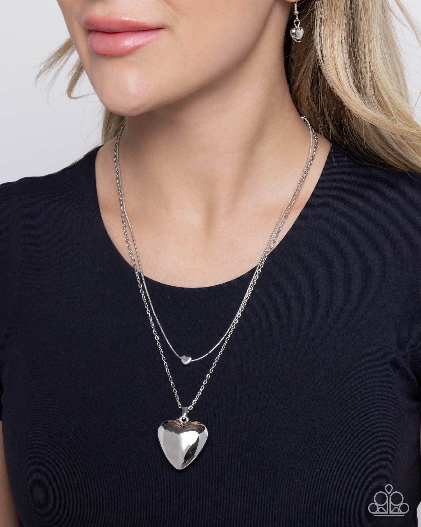 Halting Hearts Silver Heart Necklace - Jewelry by Bretta