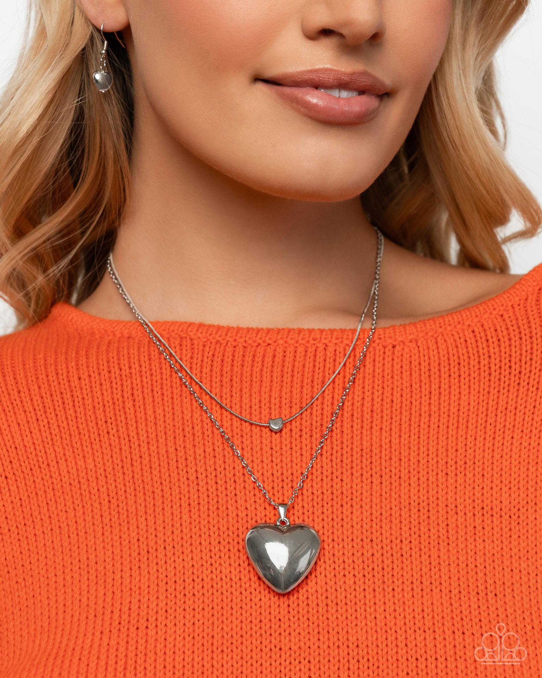 Halting Hearts Silver Heart Necklace - Jewelry by Bretta