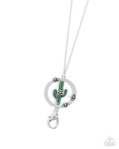 Poetic Patio Green Cactus Lanyard Necklace - Jewelry by Bretta