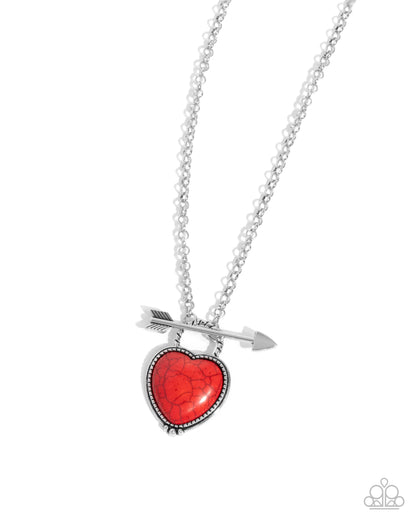 Artful Arrow Red Heart Necklace - Jewelry by Bretta 