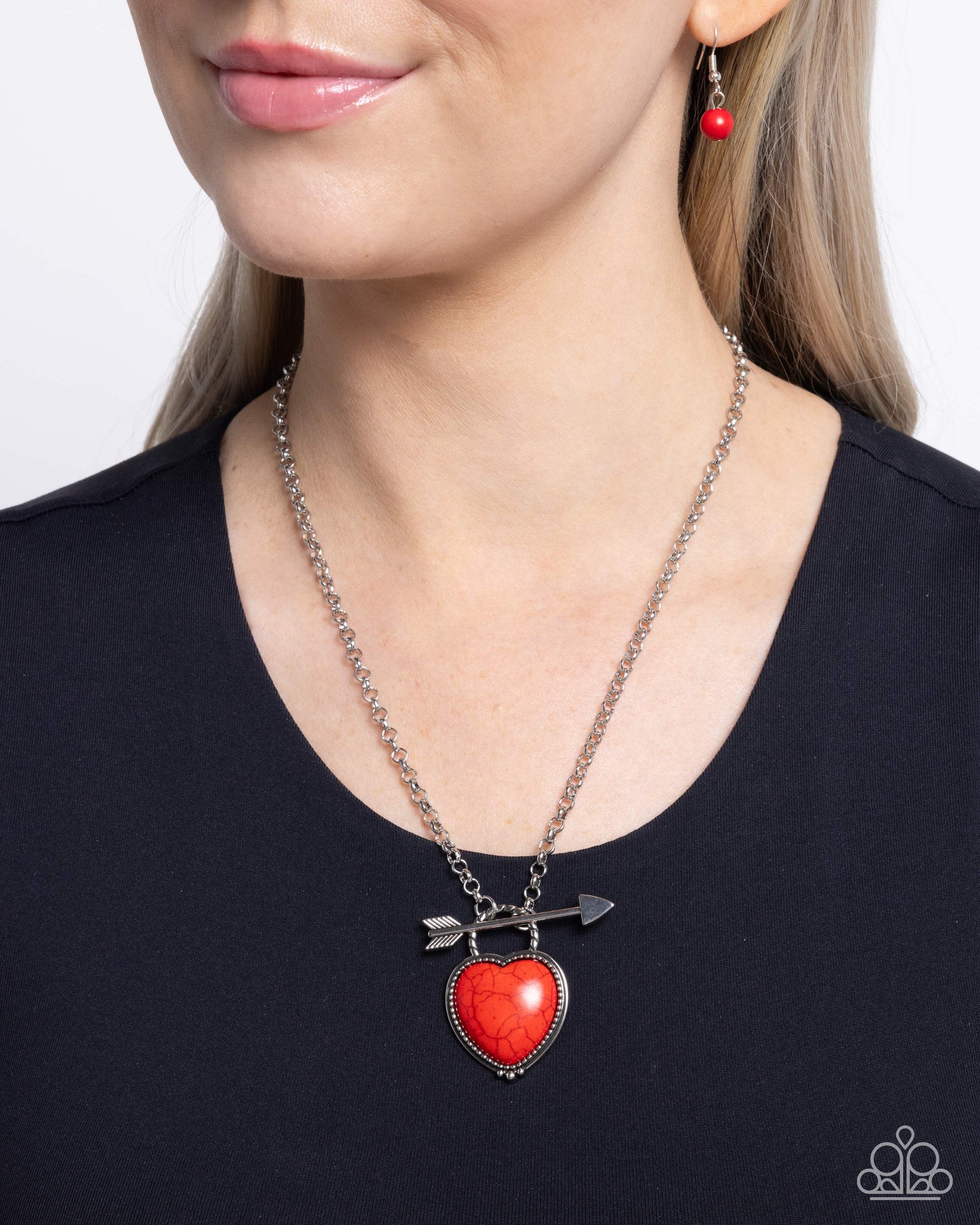 Artful Arrow Red Heart Necklace - Jewelry by Bretta 