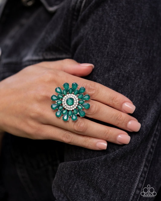 Steady Shimmer Green Ring - Jewelry by Bretta