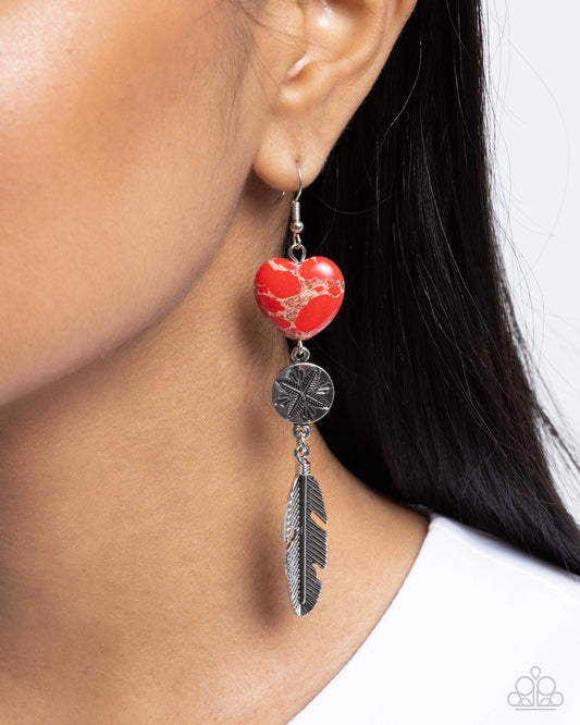 Free-Spirited Fame Red Earrings - Jewelry by Bretta