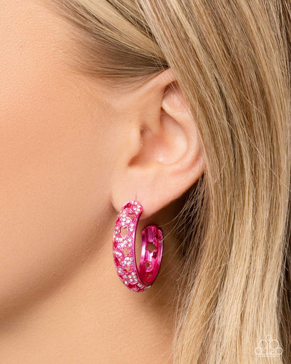 Stellar Significance Pink Hoop Earrings - Jewelry by Bretta