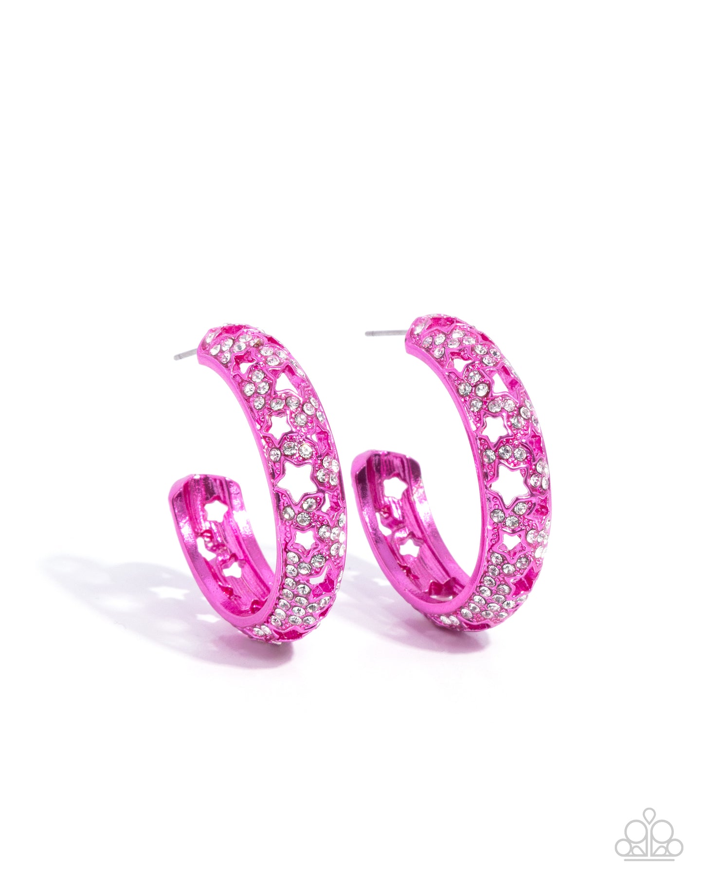 Stellar Significance Pink Hoop Earrings - Jewelry by Bretta