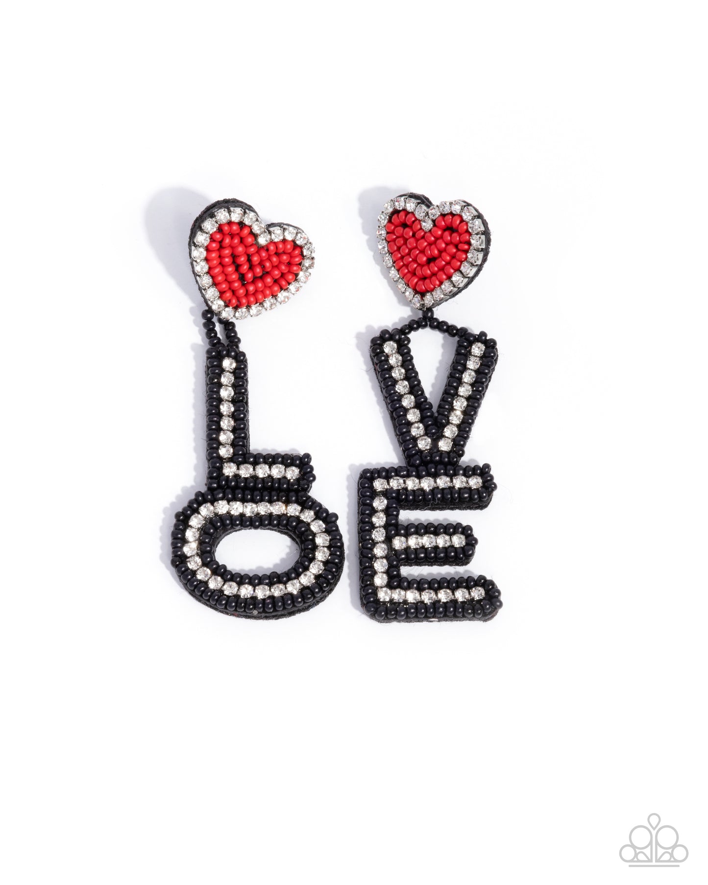 Visible Valentines Black Heart Earrings - Jewelry by Bretta 