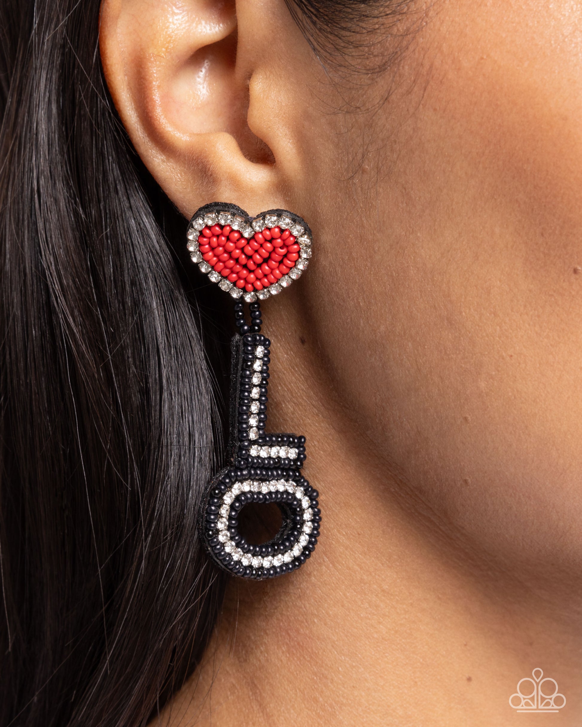 Visible Valentines Black Heart Earrings - Jewelry by Bretta 