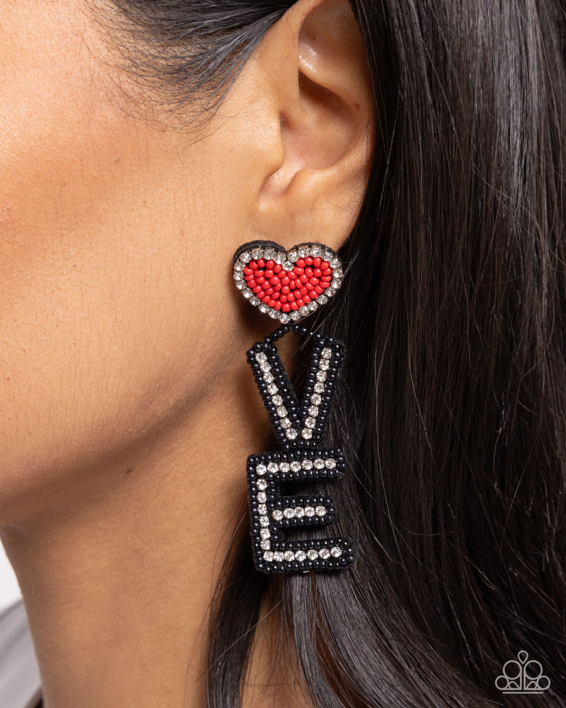 Visible Valentines Black Heart Earrings - Jewelry by Bretta 