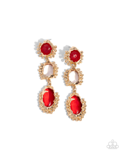 Emotional Elegance Red Earrings - Jewelry by Bretta
