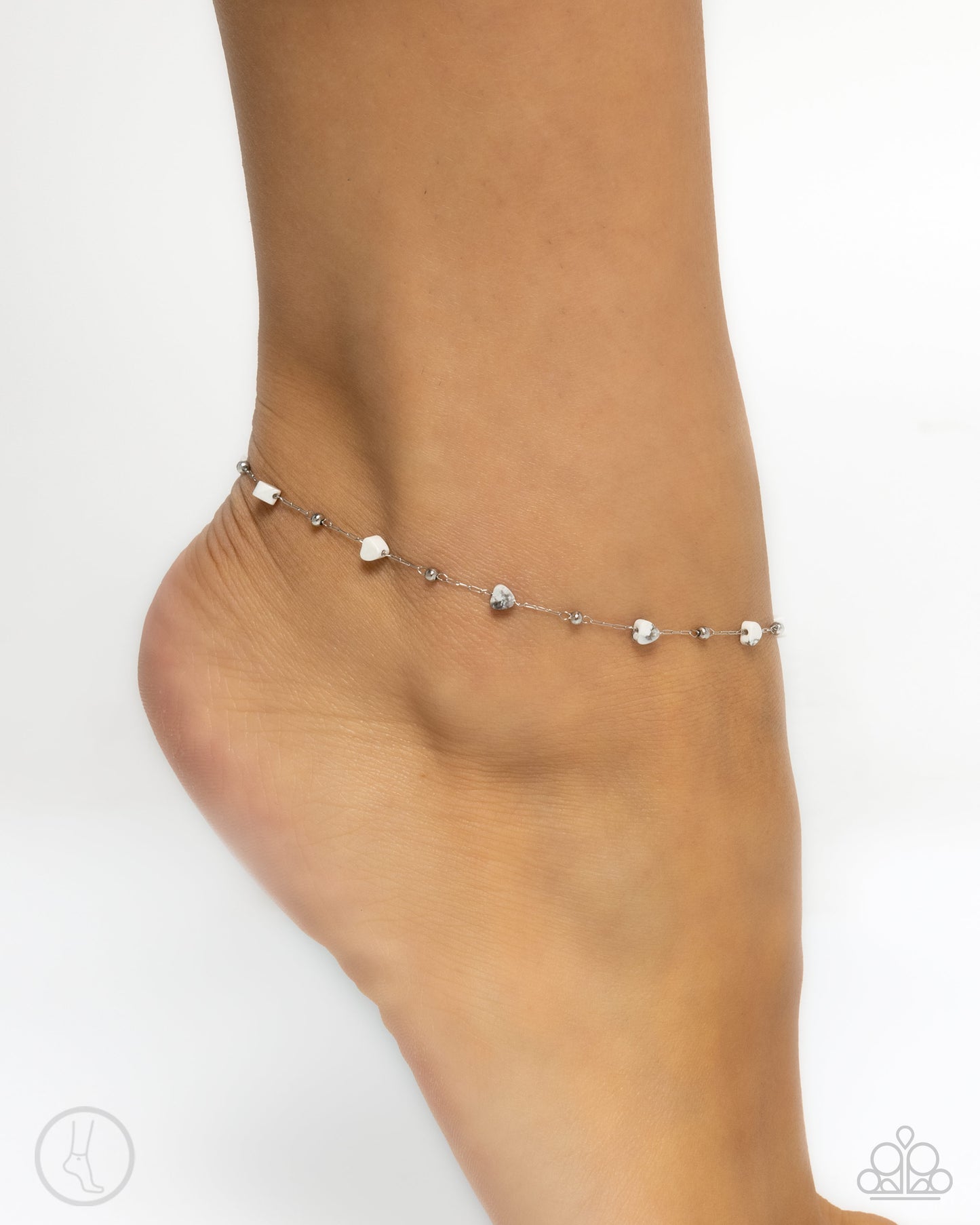 Dont Mention It White Anklet - Jewelry by Bretta