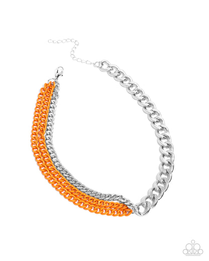 Tinted Tension Orange Necklace - Jewelry by Bretta