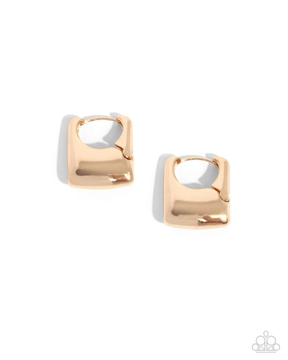 Square Symmetry Gold Earrings - Jewelry by Bretta 