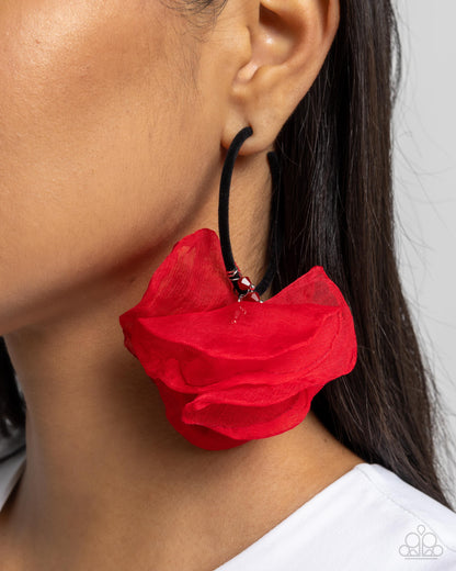 Passionate Promenade Red Earrings - Jewelry by Bretta