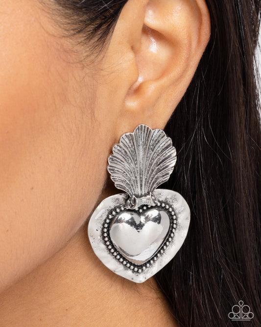 Mythical Moment Silver Heart Earrings - Jewelry by Bretta