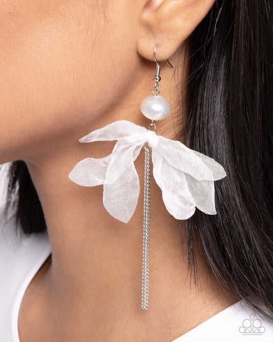 Ballerina Build White Earrings - Jewelry by Bretta