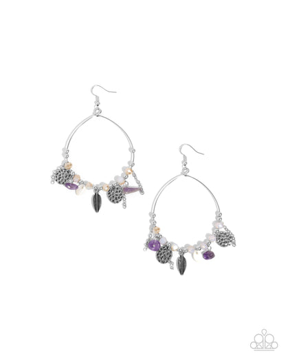 Feathered Fringe Purple Earrings - Jewelry by Bretta