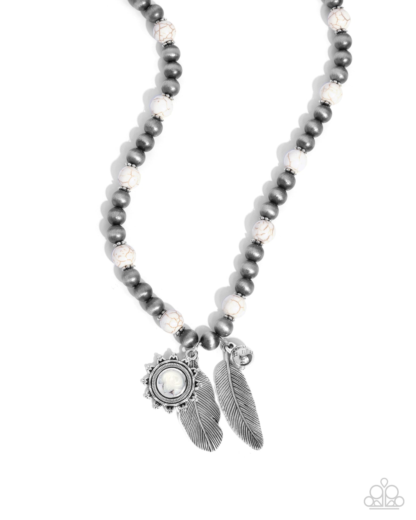 Steady Stones White Necklace - Jewelry by Bretta