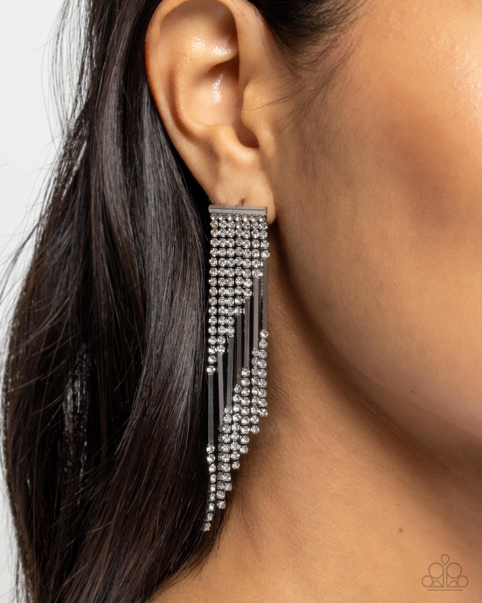 Careless Cascade Black Earrings - Jewelry by Bretta