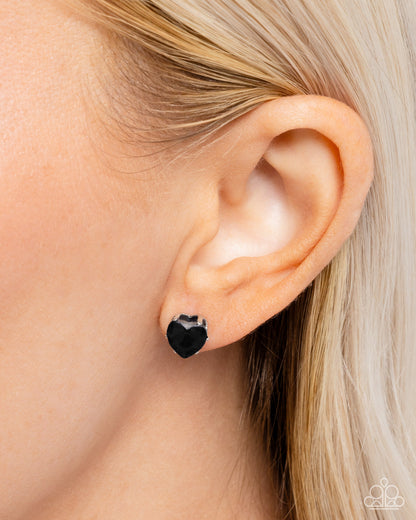 Sweetheart Stunner Black Earrings - Jewelry by Bretta