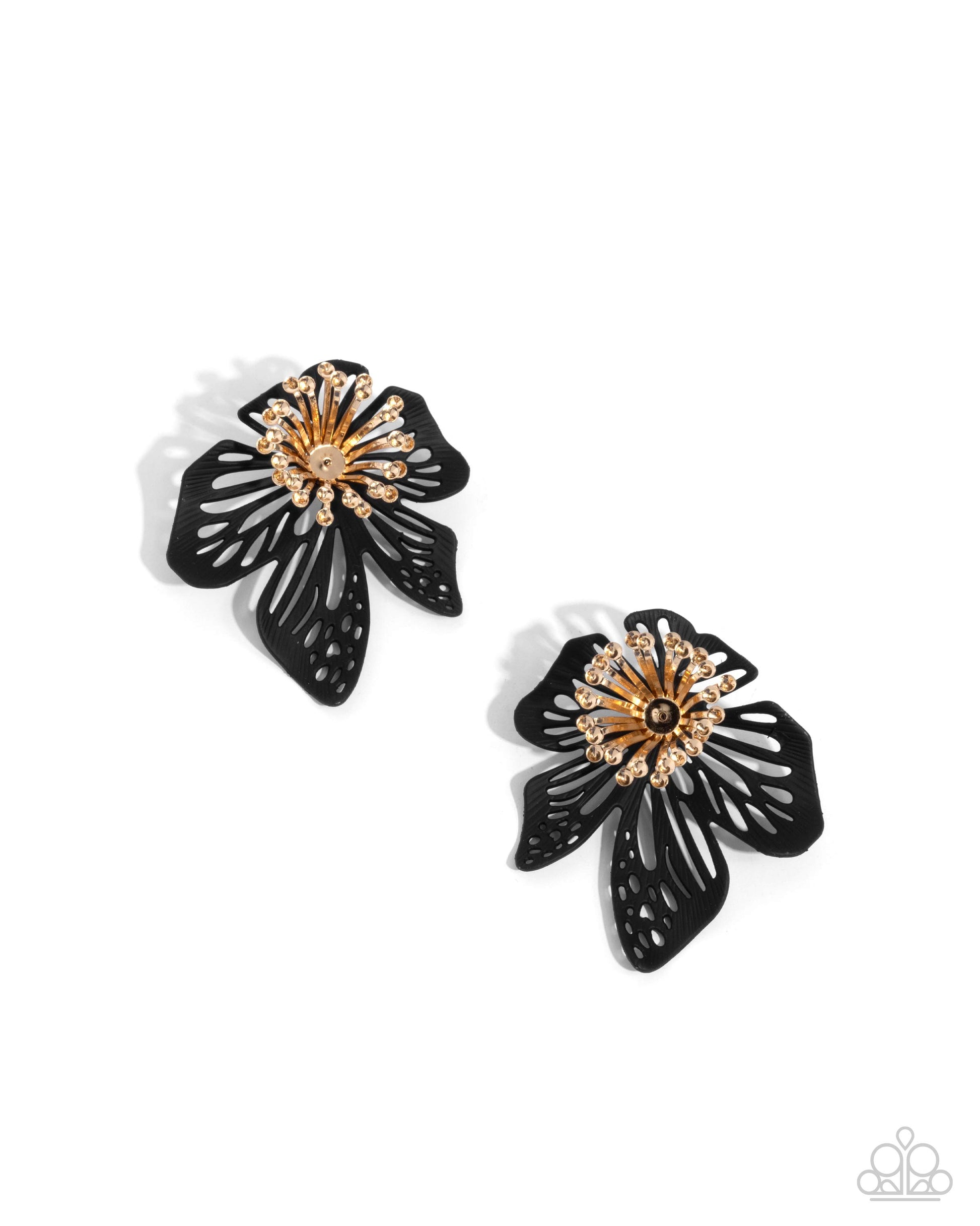 Wonderland Wallflower  Blac Earrings - Jewelry by Bretta