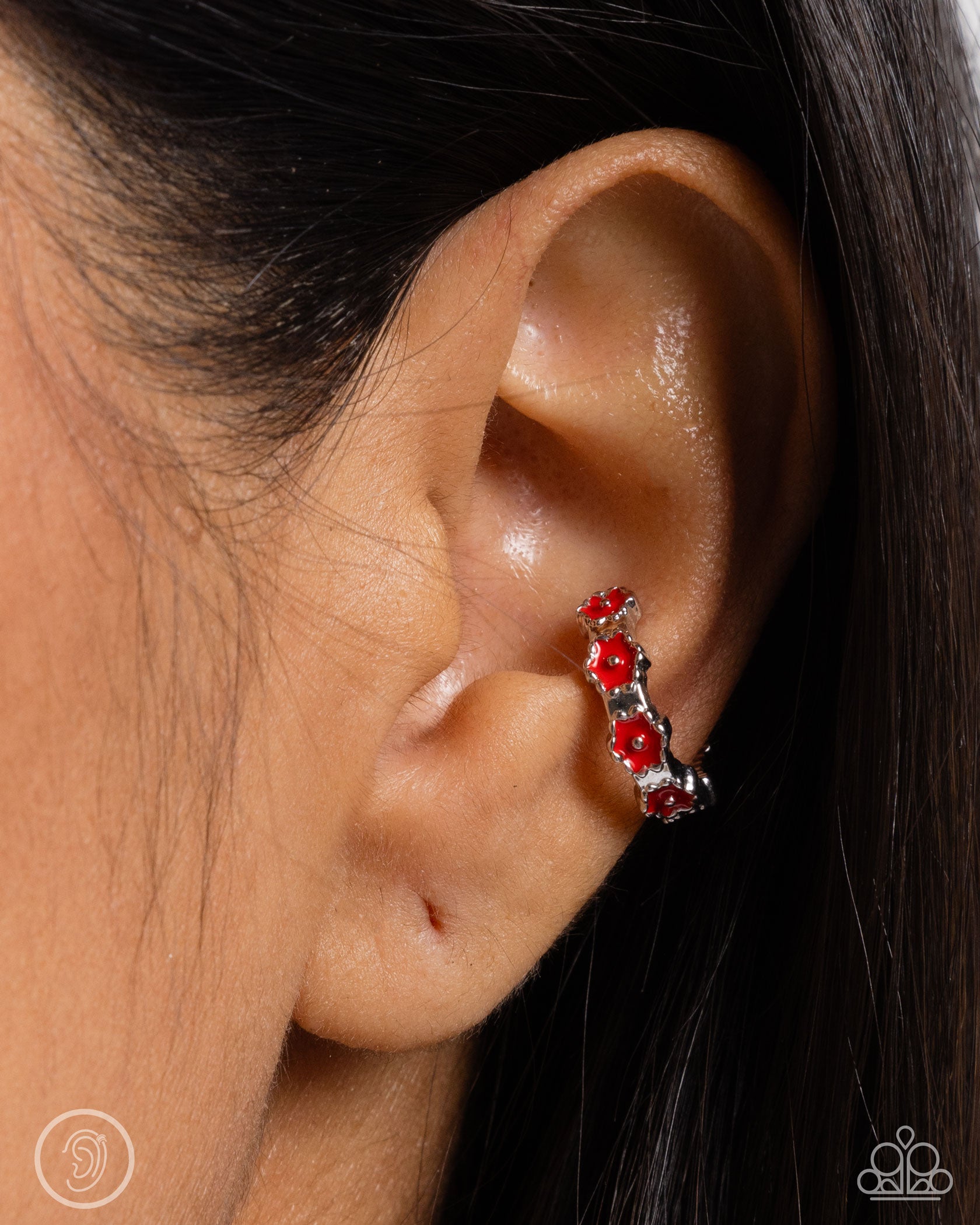 Darling Daydream Red Ear Cuffs - Jewelry by Bretta