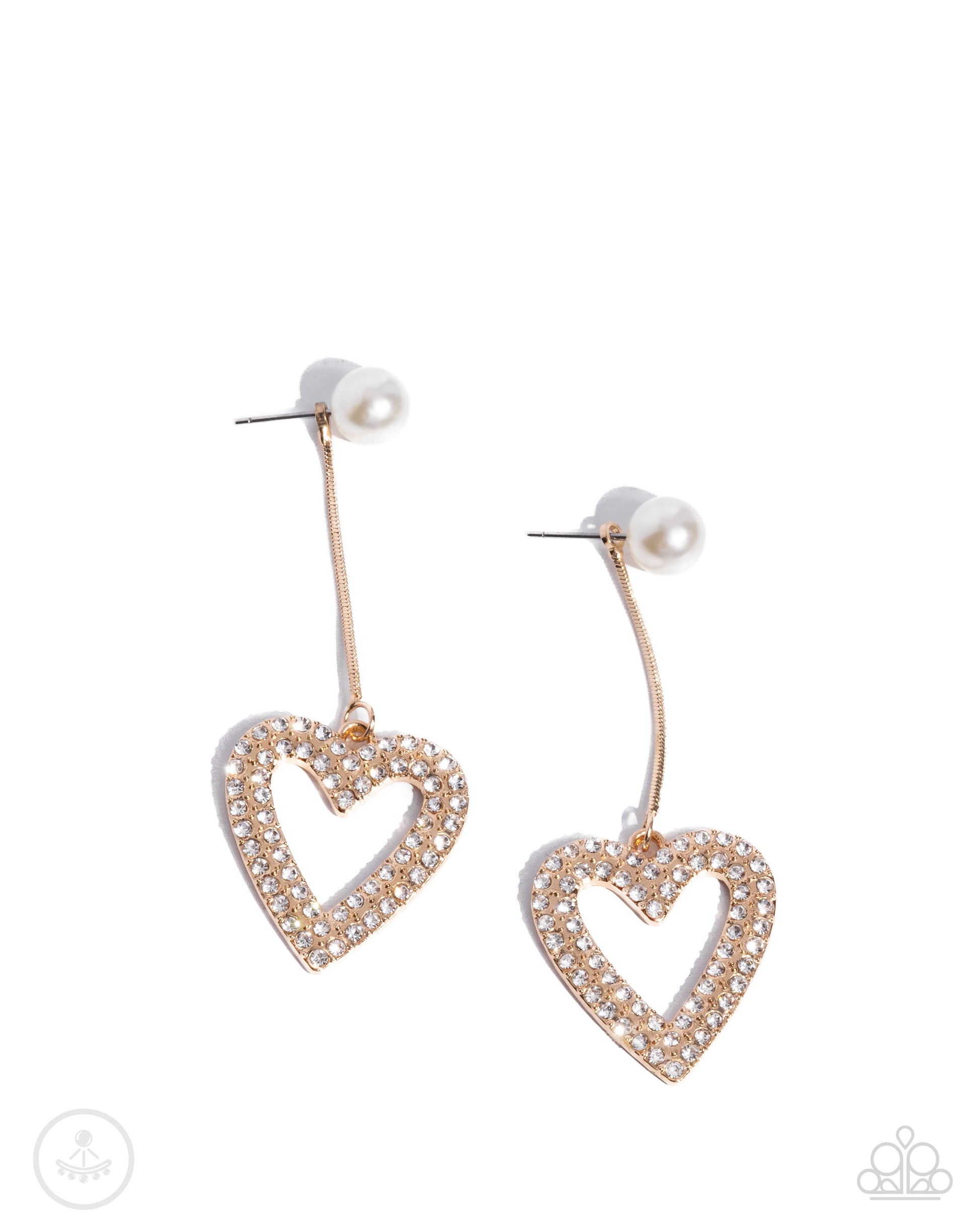 Valentines Vision Gold Heart Earrings - Jewelry by Bretta