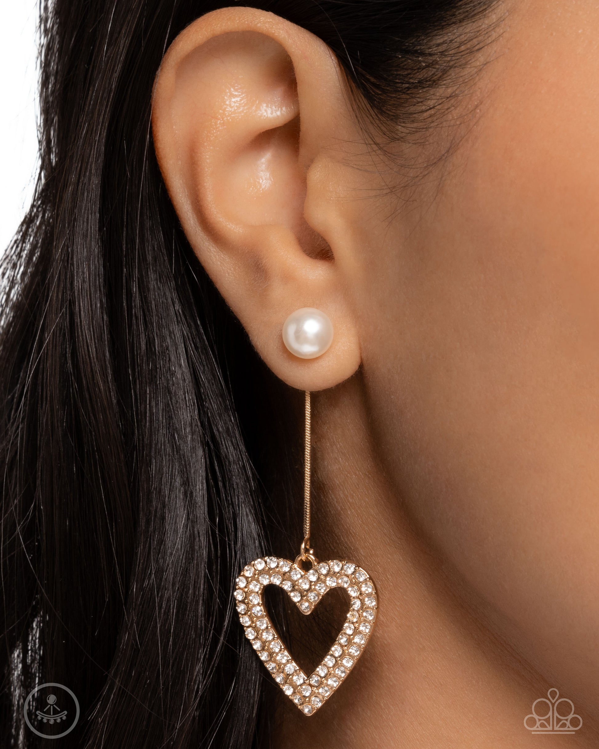 Valentines Vision Gold Heart Earrings - Jewelry by Bretta